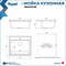 Кухонная мойка Teymi Helmi 57x50, черная матовая T120107 - фото 16470757