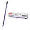 Карандаш чернографитный BRAUBERG, 1 шт., "Lines", HB, трехгранный, с ластиком, фиолетовый/серебристый, 181295 - фото 16499052