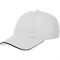 Бейсболка Canopy, белая с темно-синим кантом - фото 16559818