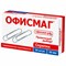Скрепки большие 50 мм, ОФИСМАГ, оцинкованные, гофрированные, 50 шт., в картонной коробке, 223090 - фото 16562906