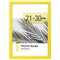 Рамка 21х30 см небьющаяся, багет 17,5 мм, пластик, BRAUBERG "Colorful", желтая, 391246 - фото 16565638