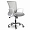 Кресло BRABIX "Wings MG-306", пластик белый, хром, сетка, серое, 532012 - фото 16566564