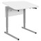 Стол-парта 1-местный, регулируемый угол, СУТ.54-01, 600х500х520-640 мм, рост 2-4, серый каркас, ЛДСП белая - фото 16566687