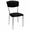Стул для столовых, кафе, дома РС23, серебристый каркас, экокожа черная - фото 16566723