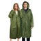 Дождевик плащ зеленый на кнопках, EVA, многоразовый прочный, чехол в комплекте, универсальный размер, SHAMAANI (ШАМААНИ), 610933 - фото 16567807