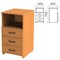 Тумба приставная "Фея", 400х450х750 мм, 3 ящика, полка, цвет орех милан, ТФ10.5 - фото 16568117