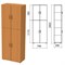 Шкаф закрытый "Фея", 740х390х2000 мм, цвет орех милан (КОМПЛЕКТ) - фото 16569102