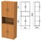 Шкаф полузакрытый "Фея", 740х390х2000 мм, цвет орех милан (КОМПЛЕКТ) - фото 16569146