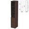 Шкаф закрытый "Приоритет", 360х438х2000 мм, 4 полки, венге (КОМПЛЕКТ) - фото 16569391