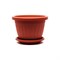 Кашпо ООО КЗНМ сильвер эко с блюдцем d 33, объём 11,9л терракот - фото 16615754