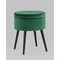 Пуф Стул Груп Клайс с ящиком для хранения, велюр зеленый - фото 16841747