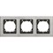 Трехместная рамка Metronex Exclusive Silver Metallic - фото 16869760