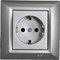Розетка Metronex Roma Silver - фото 16931736