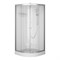 Душевая кабина AM.PM X-Joy 90x90, 1/4 круга, профиль матовый хром, стекло прозрачное - фото 16956658