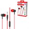 Наушники проводные внутриканальные с микрофоном SONNEN EP-H47RB, 1,1 м, красные/черные, 514129 - фото 16959727