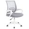 Кресло CROMEX (КРОМЕКС) "Top CH-695W", с подлокотниками, пластик белый, сетка/ткань TW, серое, 533067 - фото 17035354