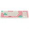 Клавиатура беспроводная бесшумная USB, 105 клавиш, SONNEN K303PM, слоновая кость / розовый / мятный, 513977 - фото 17163071