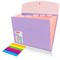 Папка-органайзер конверт на кнопке 6 отделений, BRAUBERG "Extra", A4, лиловая с персиковым, 274101 - фото 17273099