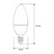 Электрическая светодиодная лампа Ergolux LED-C35-9W-E14-3K Свеча - фото 17320370