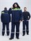 Костюм зимний Труженик-Ультра СОП (тк.Смесовая,210) брюки, т.синий/лимонный - фото 17322143