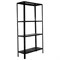 Стеллаж металлический BOOMHOUSE (БУМХАУС), 1500x750x300 мм, 4 полки, нагрузка на стеллаж до 120 кг, черный, 291420 - фото 17323743
