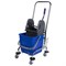 Тележка уборочная BRABIX, 1 съемное ведро 25 л, механический отжим, корзина, металлический каркас, синяя, 601498 - фото 17347454