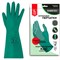 Перчатки нитриловые КЩС, ULTRA STRONG, хим. устойчивые, с хлопковым напылением, зеленые, р-р 9-9,5 L (большой), RABBITEX (РАББИТЕКС), 700912 - фото 17360486