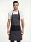 Фартук с грудкой Модеринт (тк.Смесовая,210), серый/черный - фото 17370395